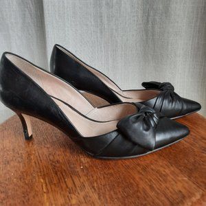 Louise et Cie kitten heels with leather bows